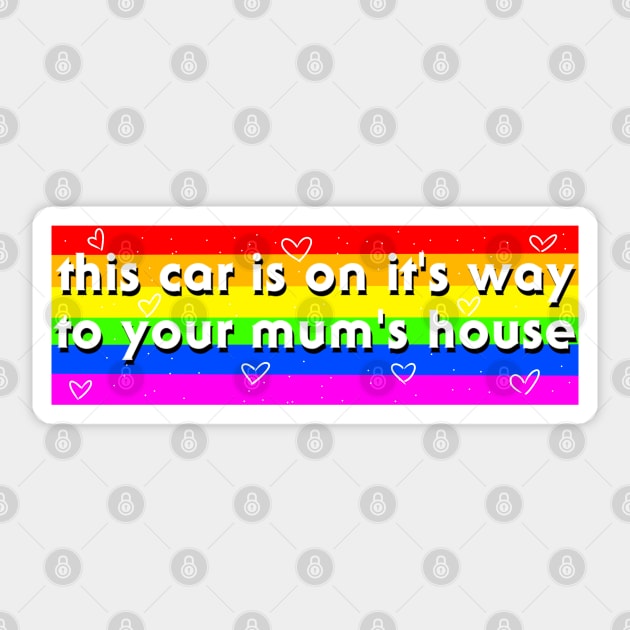 ur mum bumper sticker Sticker by casserolestan